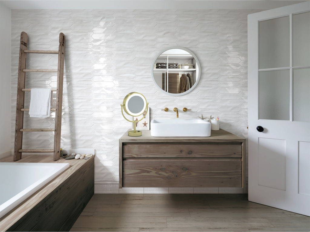 745 - Neo Modern LED Lighted Freestanding Mirror - The Blanche