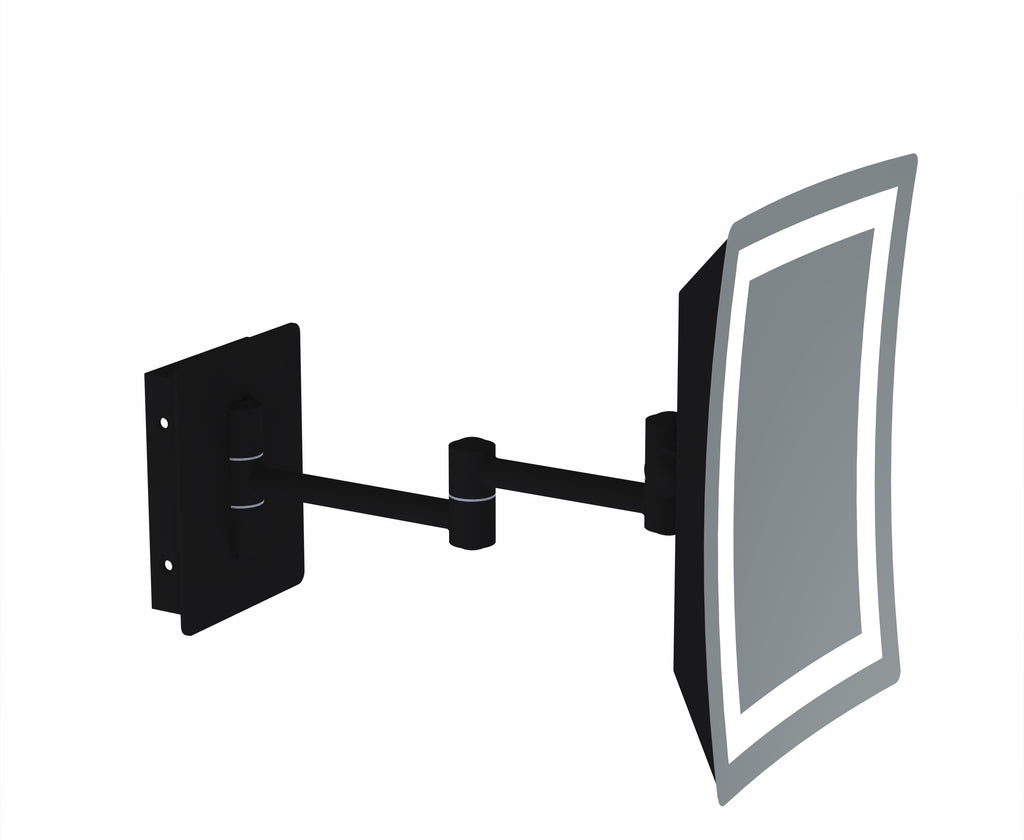 949 - 3x Magnification Rectangular Single-Sided Arm Wall Mirror - THE BETTY