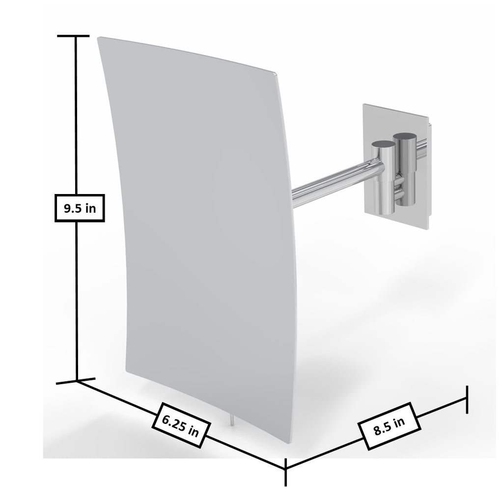 218 - Minimalist Rectangular 3x Magnification Wall Mirror - THE EDITH