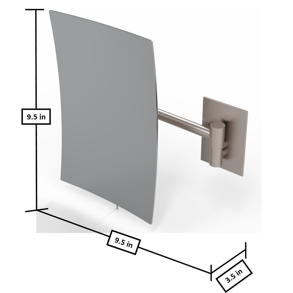 218 - Minimalist Rectangular 3x Magnification Wall Mirror - THE EDITH