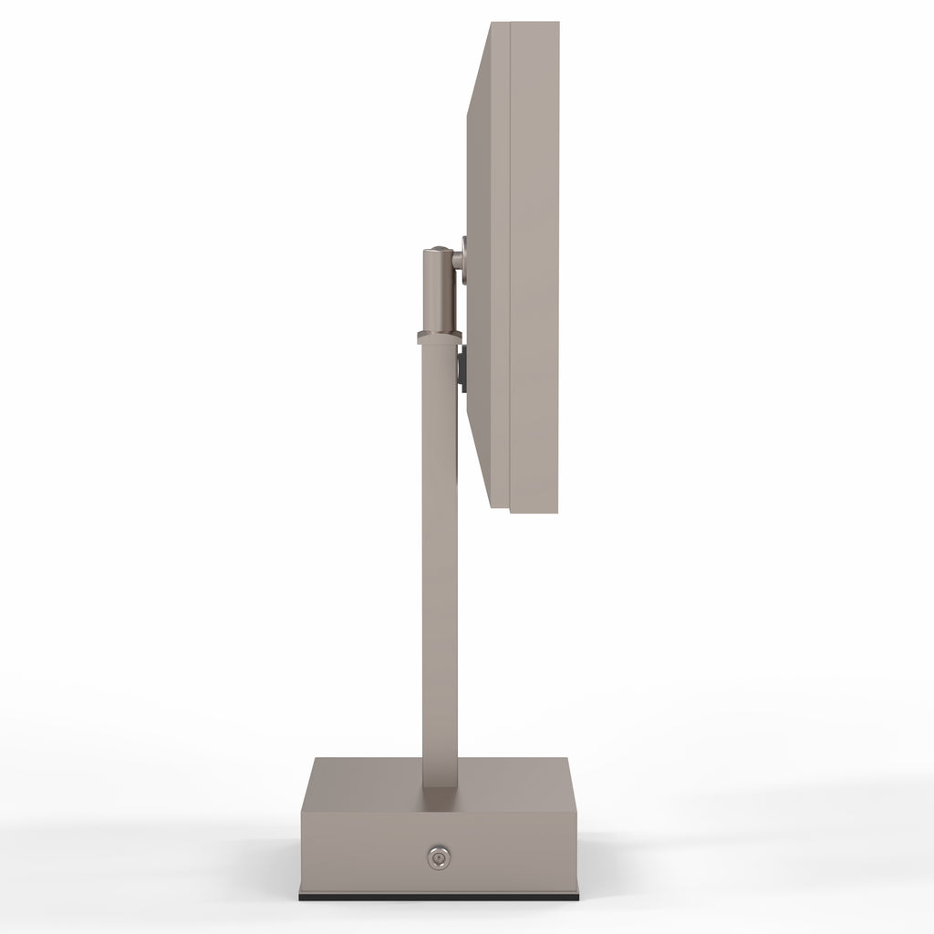 713 - Rechargeable Single-Sided LED Square Freestanding Mirror - THE BRIE