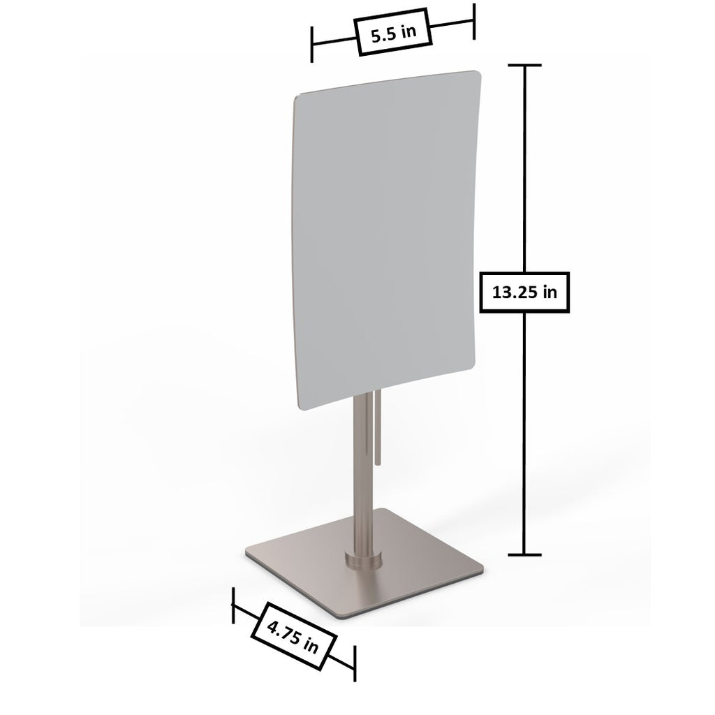 822 - 3x Magnified Rectangular Freestanding Mirror - THE INGRID