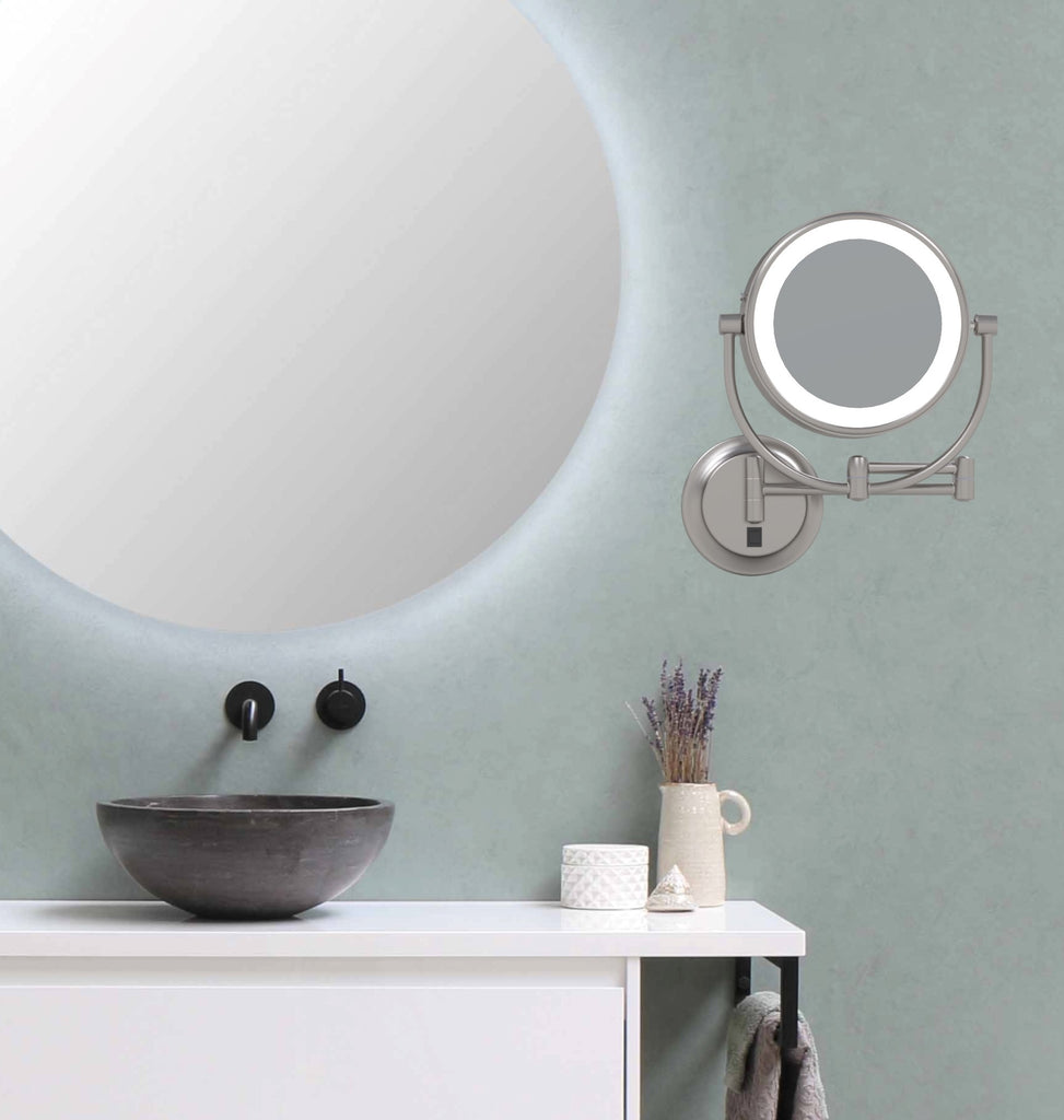 945 - LED Lighted 5x/1x Magnified Arm Wall Mirror - THE MERYL