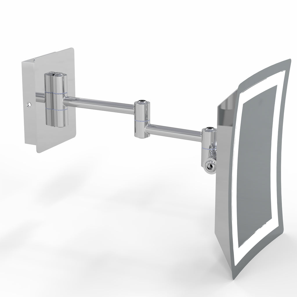 949 - 3x Magnification Rectangular Single-Sided Arm Wall Mirror - THE BETTY