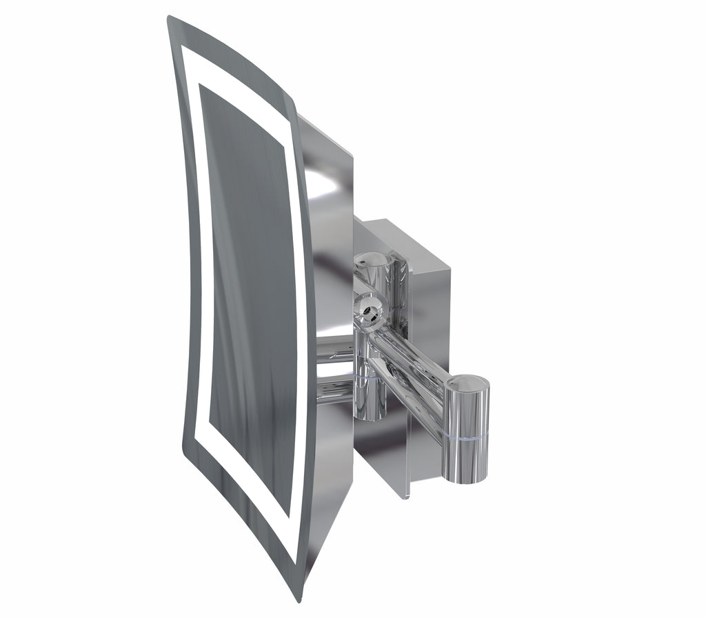 949 - 3x Magnification Rectangular Single-Sided Arm Wall Mirror - THE BETTY