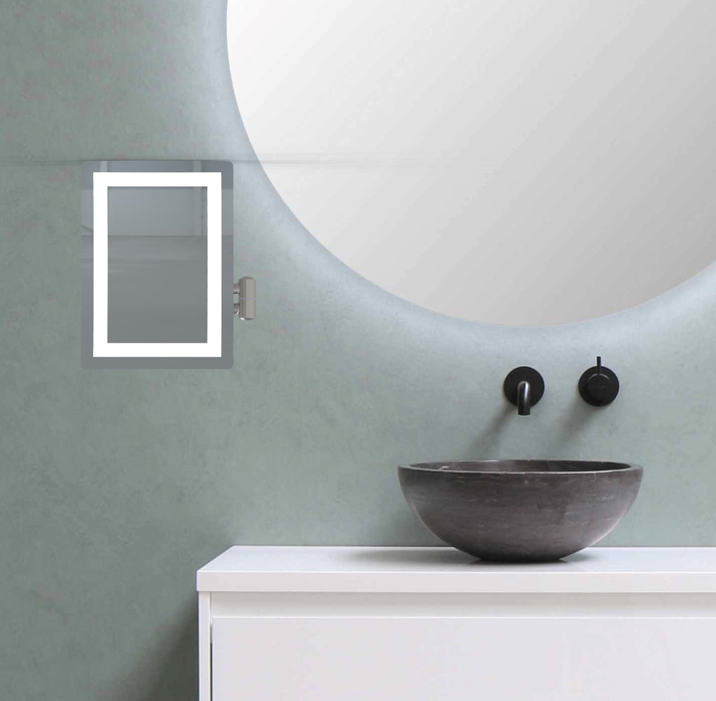 949 - 3x Magnification Rectangular Single-Sided Arm Wall Mirror - THE BETTY